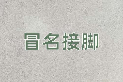 成语冒名接脚