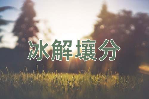 成语冰解壤分