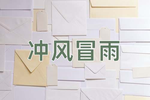 成语冲风冒雨