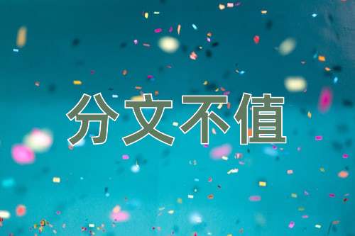 成语分文不值