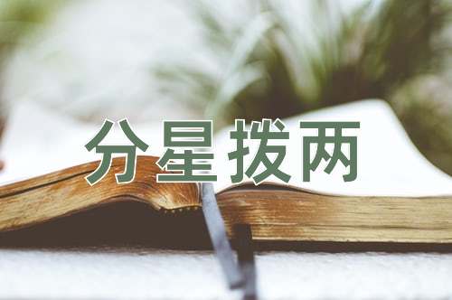 成语分星拨两