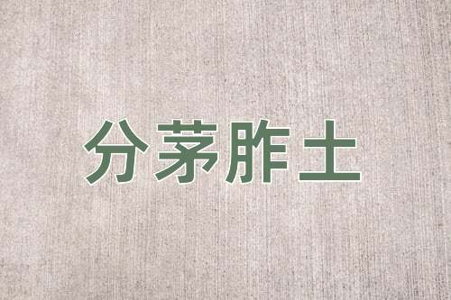 成语分茅胙土