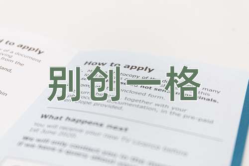 成语别创一格