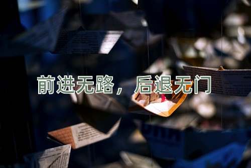 成语前进无路，后退无门