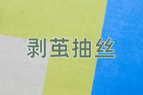 成语剥茧抽丝