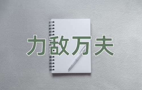 成语力敌万夫
