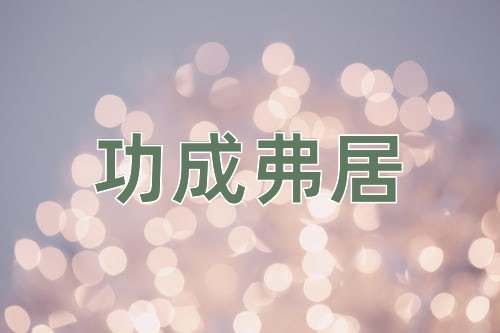 成语功成弗居