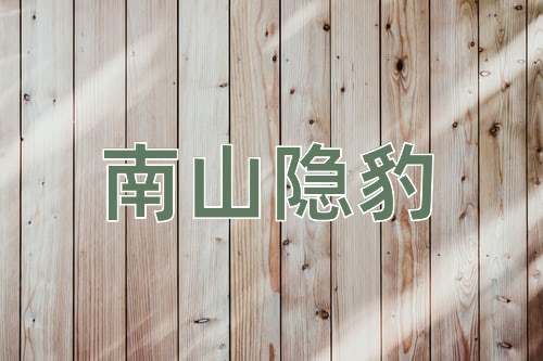 成语南山隐豹