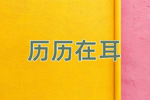 成语历历在耳