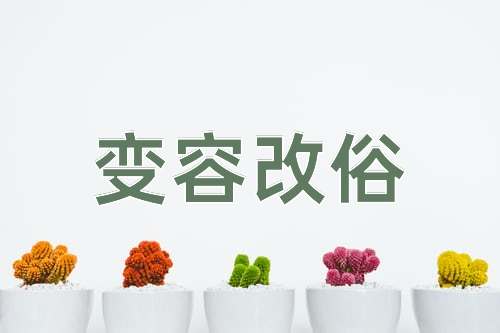 成语变容改俗