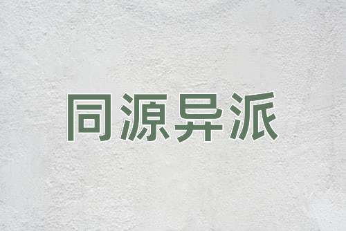 成语同源异派