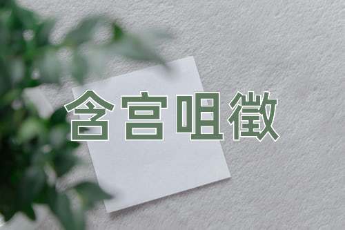 成语含宫咀徵