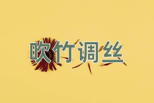 成语吹竹调丝