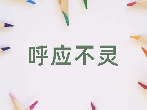成语呼应不灵