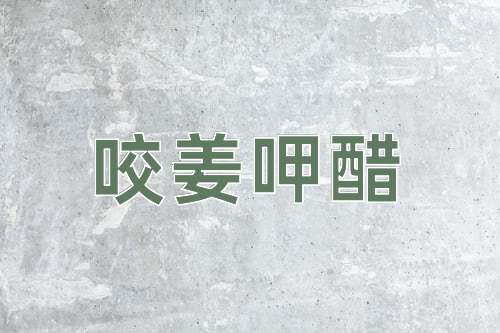 成语咬姜呷醋