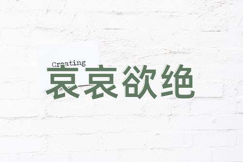 成语哀哀欲绝