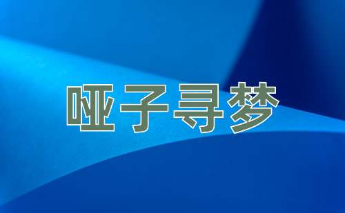 成语哑子寻梦