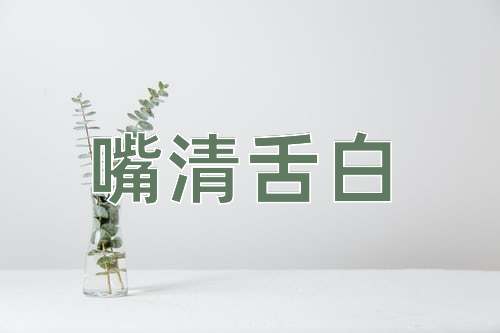 成语嘴清舌白