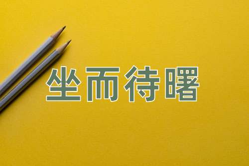 成语坐而待曙