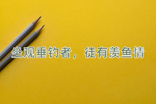 成语坐观垂钓者，徒有羡鱼情