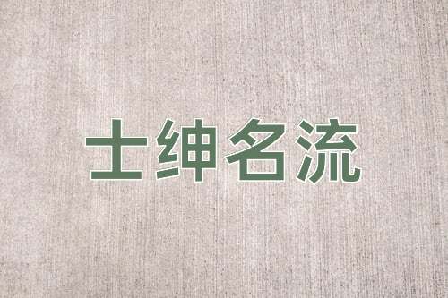 成语士绅名流