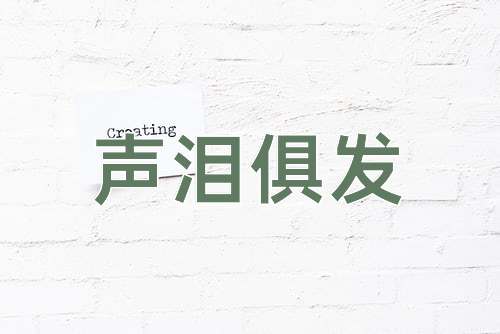 成语声泪俱发