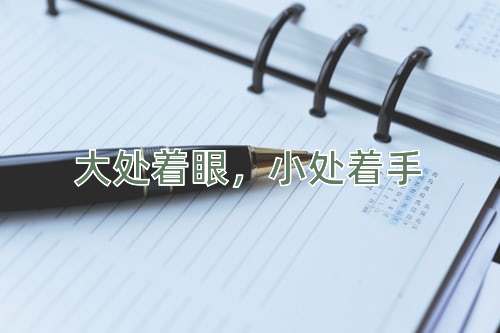 成语大处着眼，小处着手