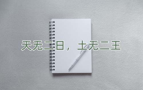 成语天无二日，土无二王