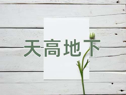 成语天高地下