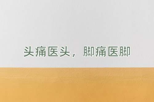 成语头痛医头，脚痛医脚