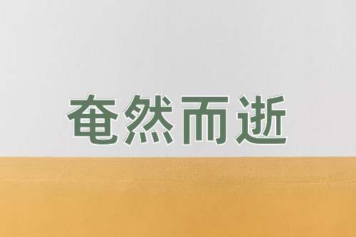 成语奄然而逝