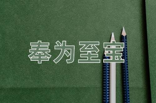 成语奉为至宝