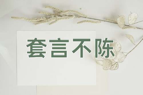 成语套言不陈