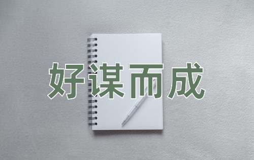 成语好谋而成