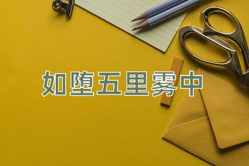 成语如堕五里雾中