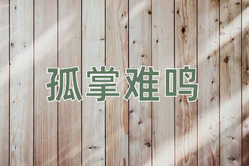 成语孤掌难鸣