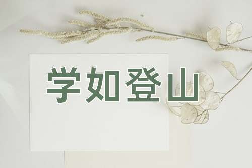 成语学如登山