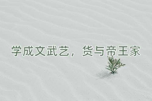 成语学成文武艺，货与帝王家