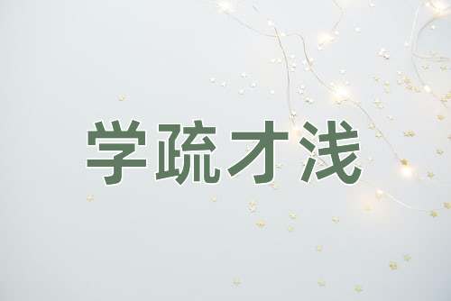 成语学疏才浅
