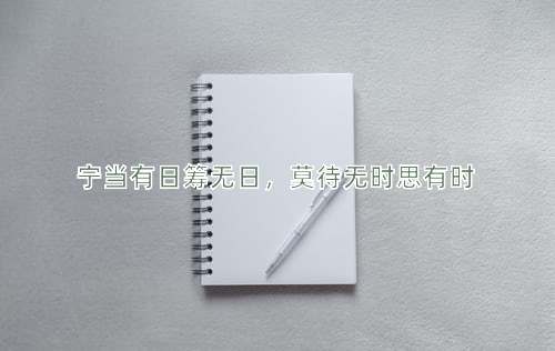 成语宁当有日筹无日，莫待无时思有时