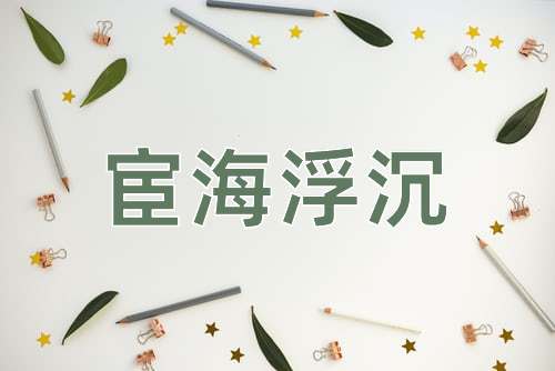 成语宦海浮沉
