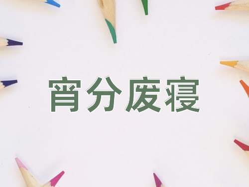 成语宵分废寝