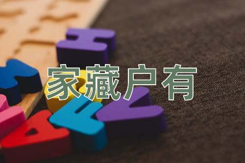 成语家藏户有