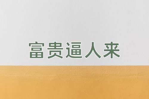 成语富贵逼人来