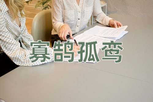 成语寡鹄孤鸾