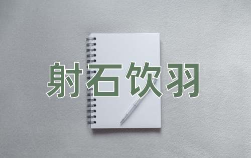 成语射石饮羽