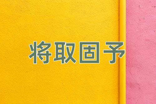成语将取固予