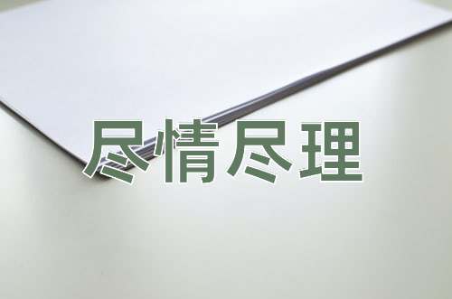 成语尽情尽理