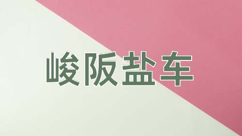 成语峻阪盐车