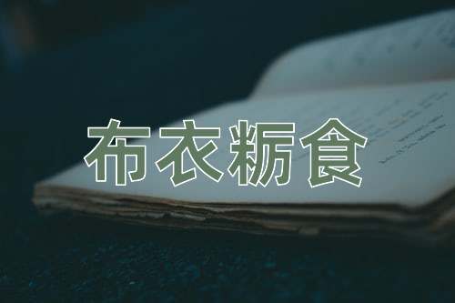 成语布衣粝食